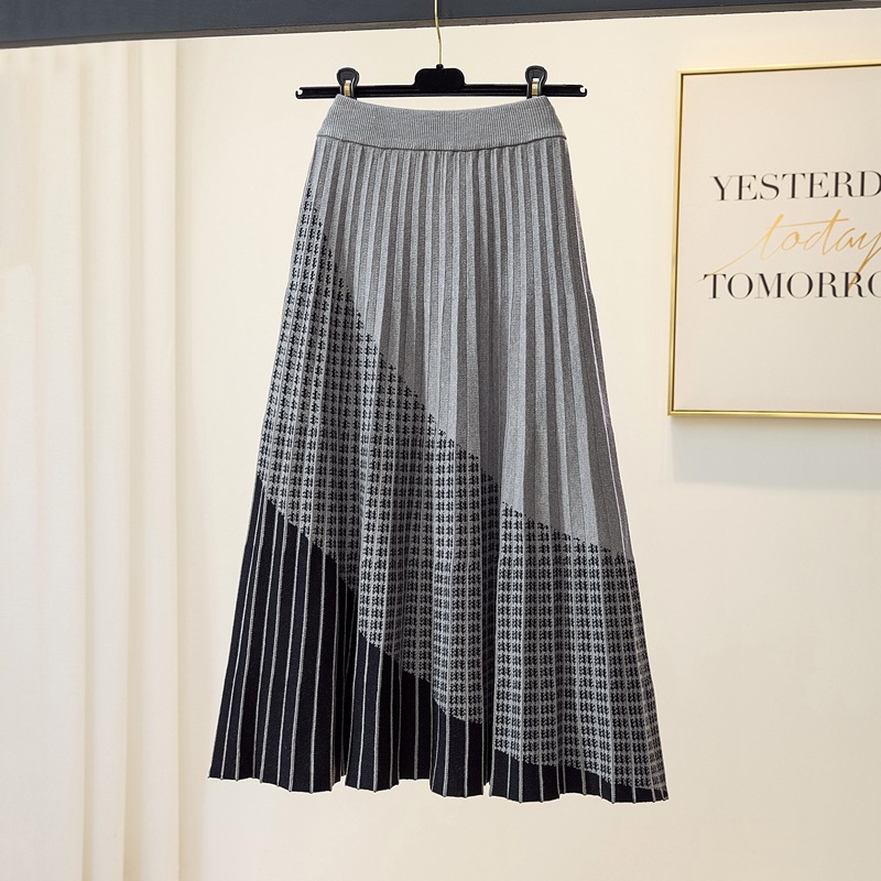 High-Waisted Pleated Skirt