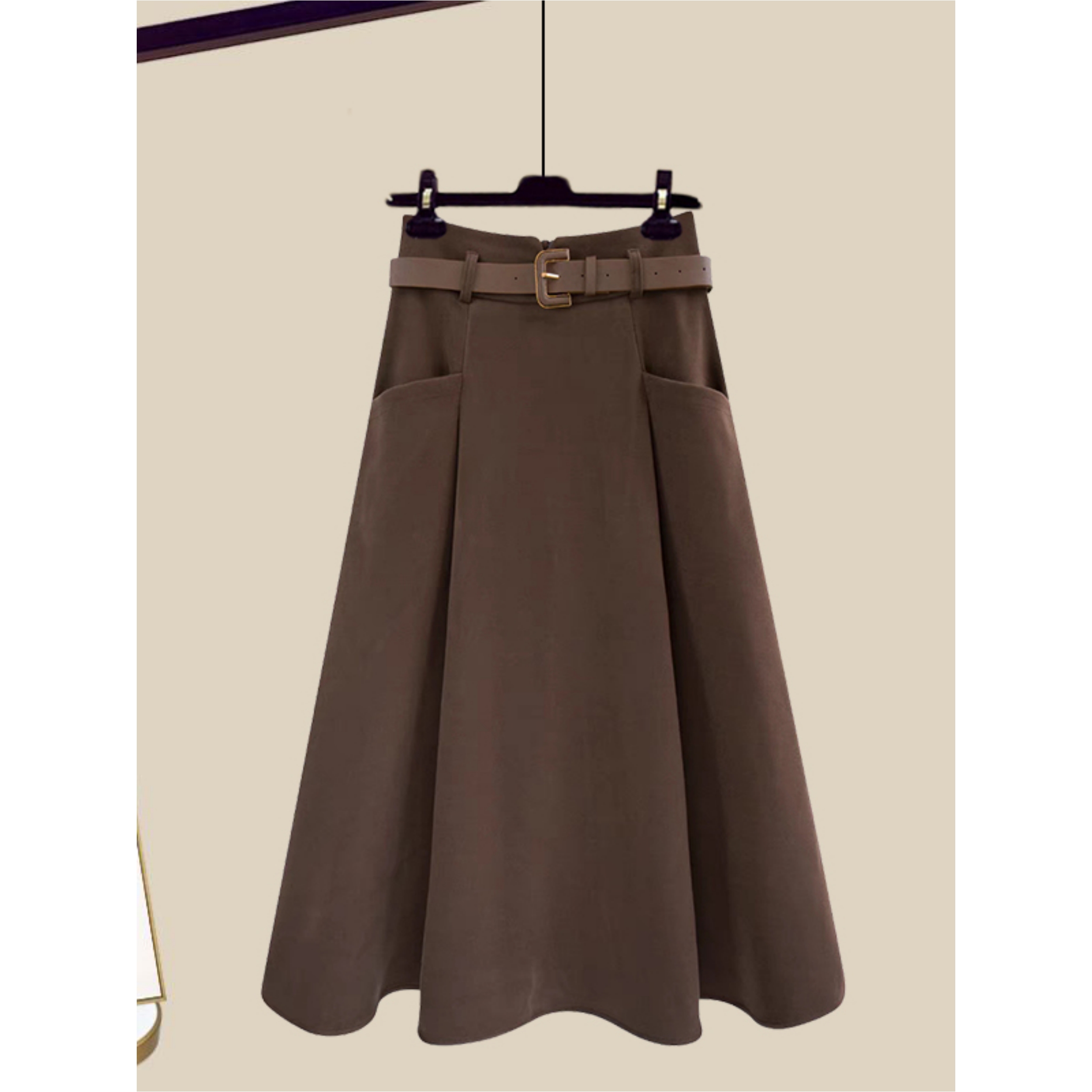 a-line long skirt