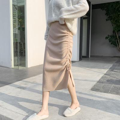 Knitted hip covering skirt