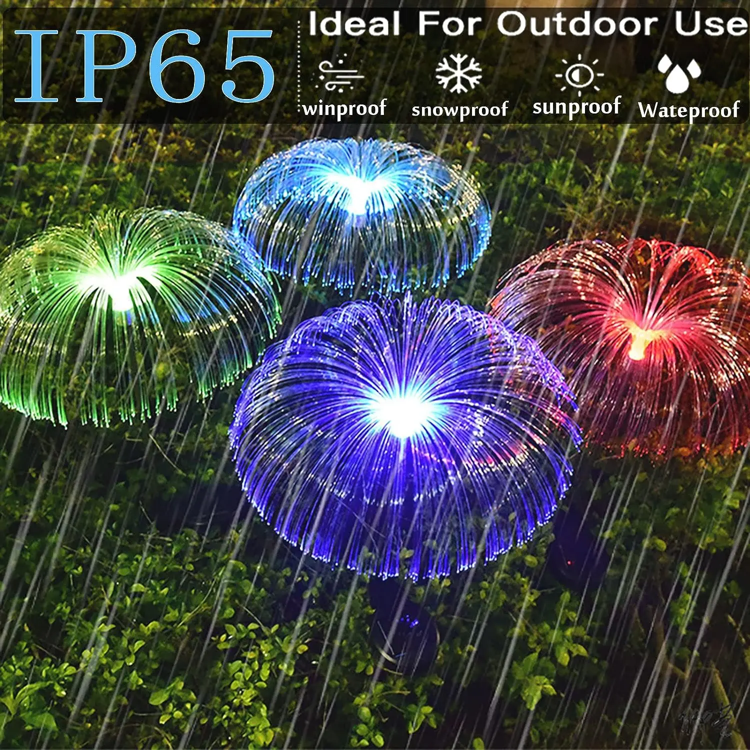 8pcs--Solar waterproof flower lights