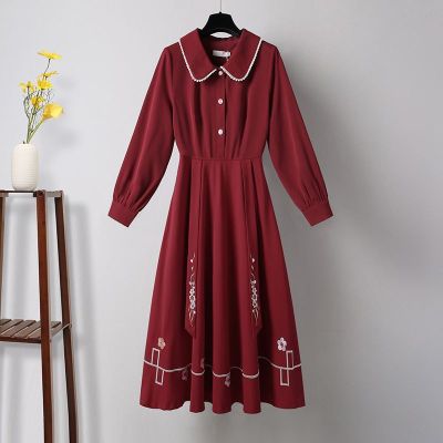 Small flower embroidered dress