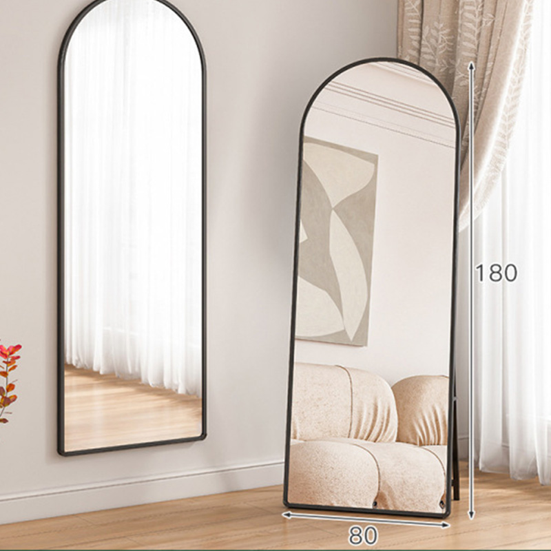 Full Length Arched Black Wall Mirror