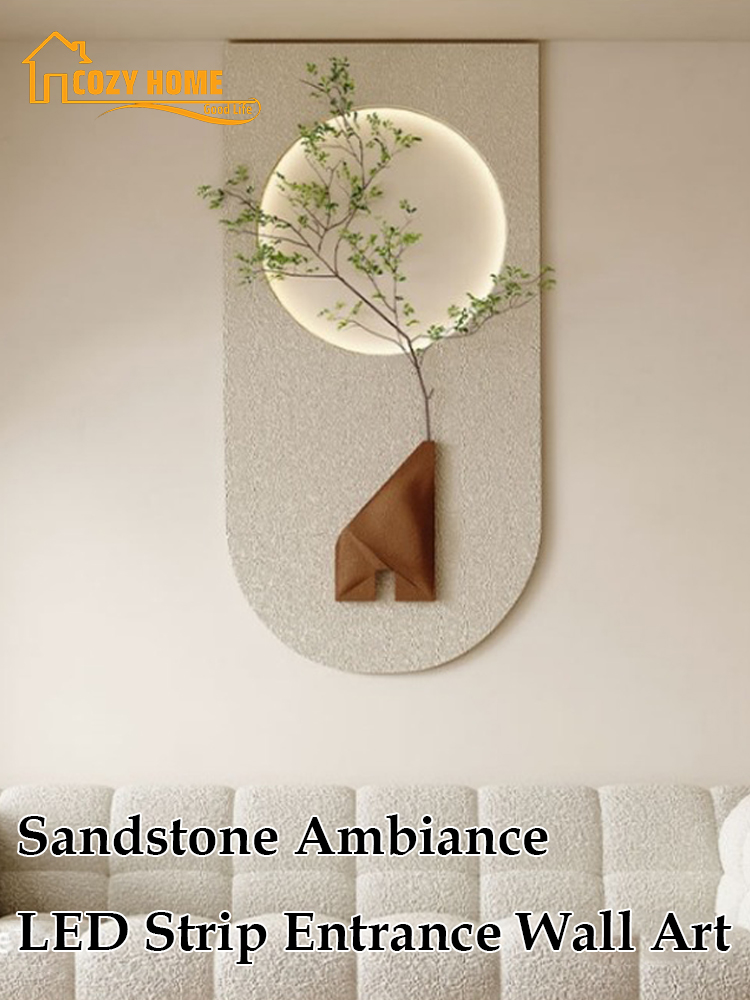 Sandstone Ambiance LED Strip Entrance Wall Art