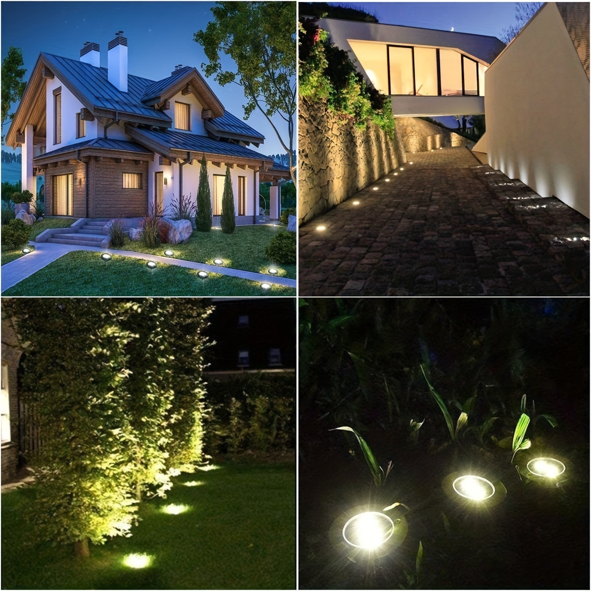 8pcs-Waterproof Garden Path Deck Light