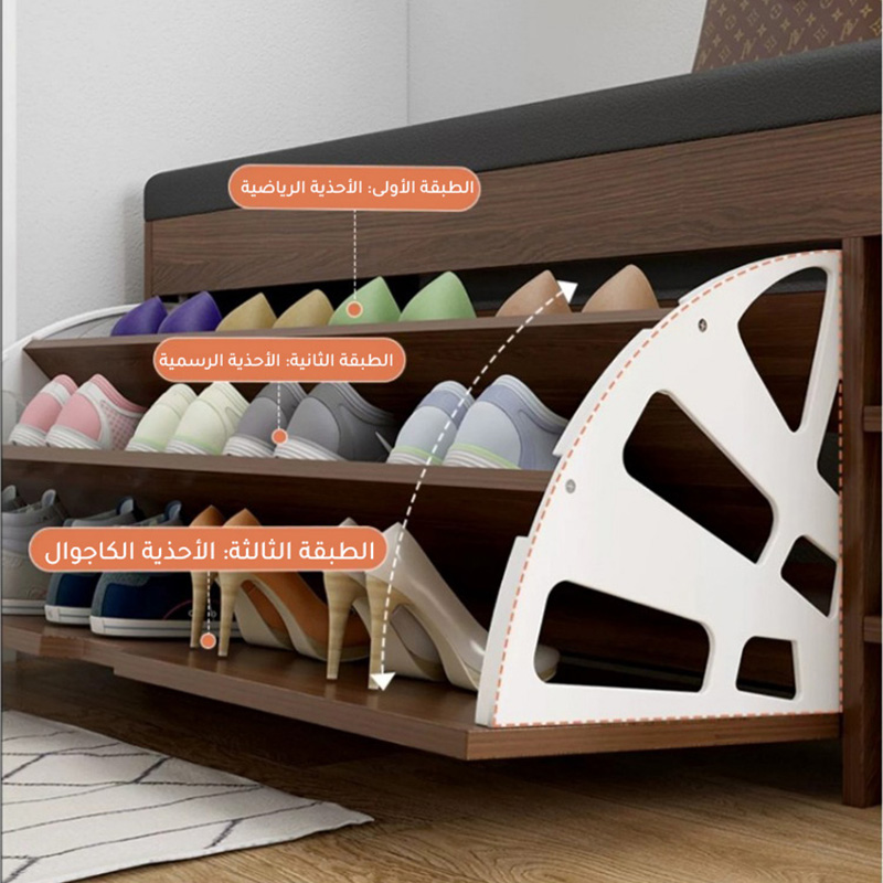 Italian design sit-able shoe cabinet