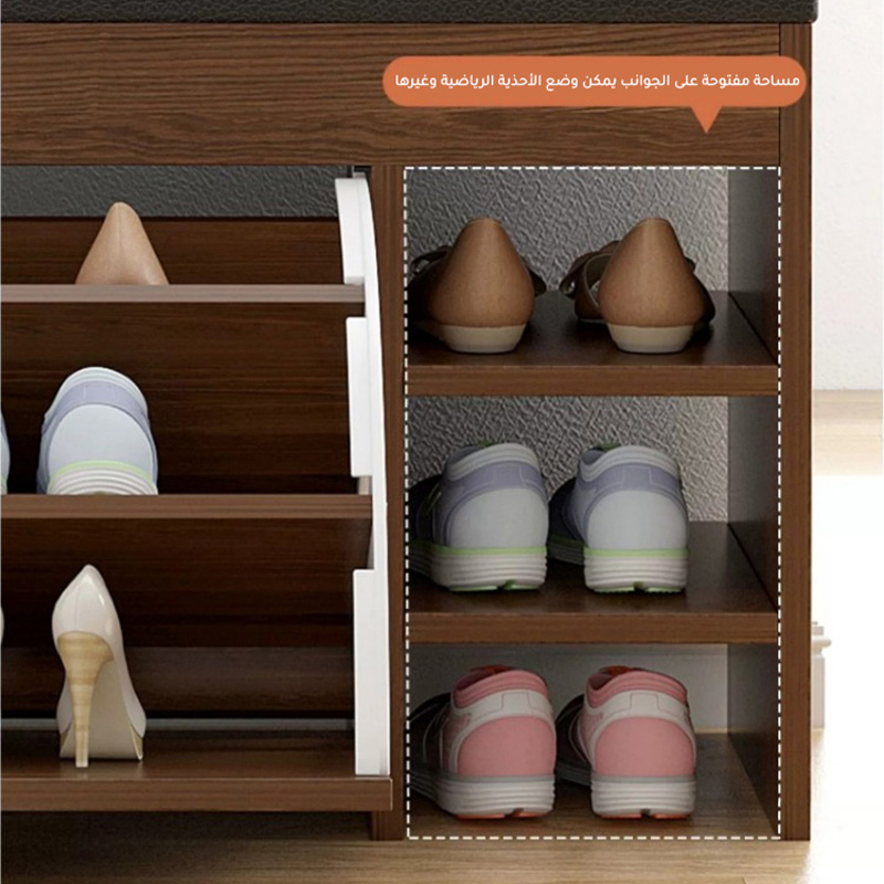 Italian design sit-able shoe cabinet