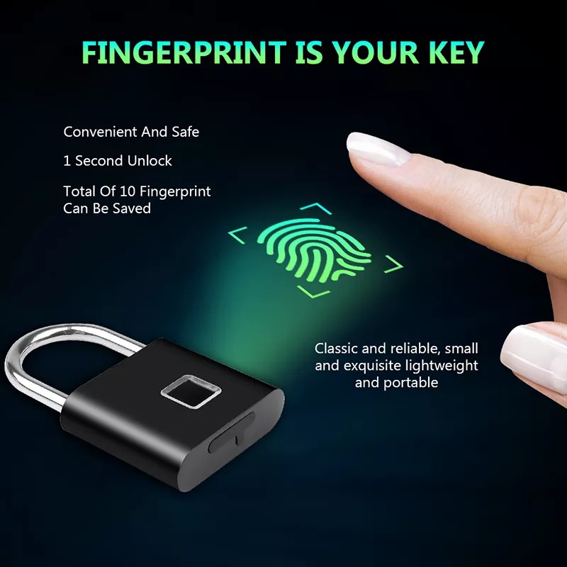 US Mini Smart Fingerprint Padlock