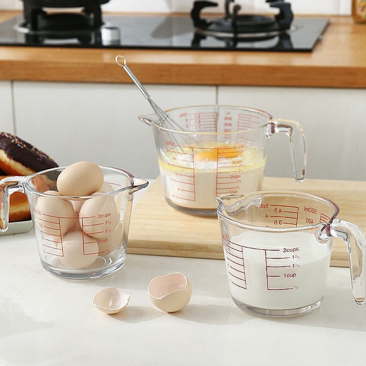 High Temperature Resistant Baking and Stirring Glass Measuring Cup