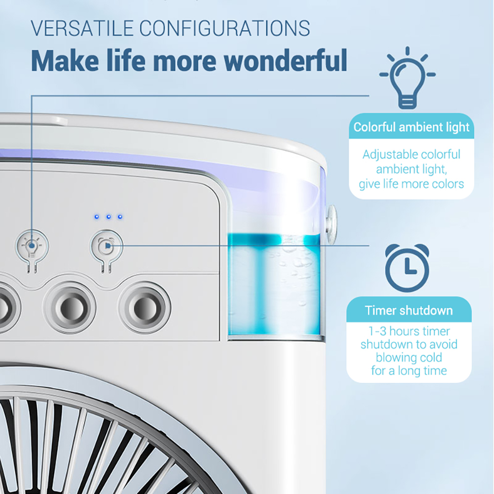 Desktop Mute Humidifying USB 5-Hole Misting Fan