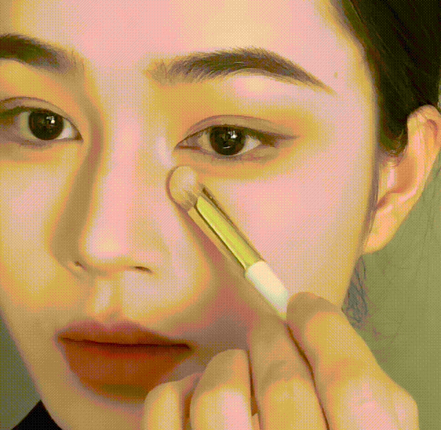 Three-color waterproof eyebrow powder palette