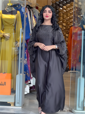 Hot Diamond Batwing Sleeve Kaftan Dress