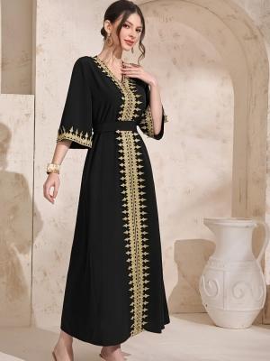 Women's Elegant Embroidered Lace Kaftan