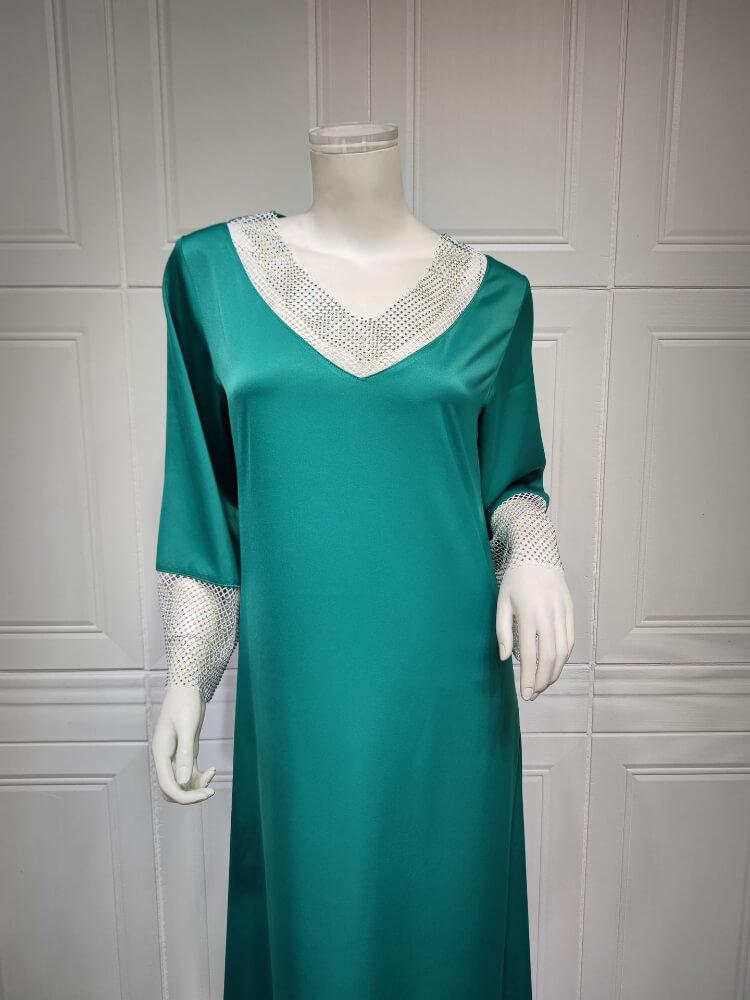 Diamond Satin Beaded Dress