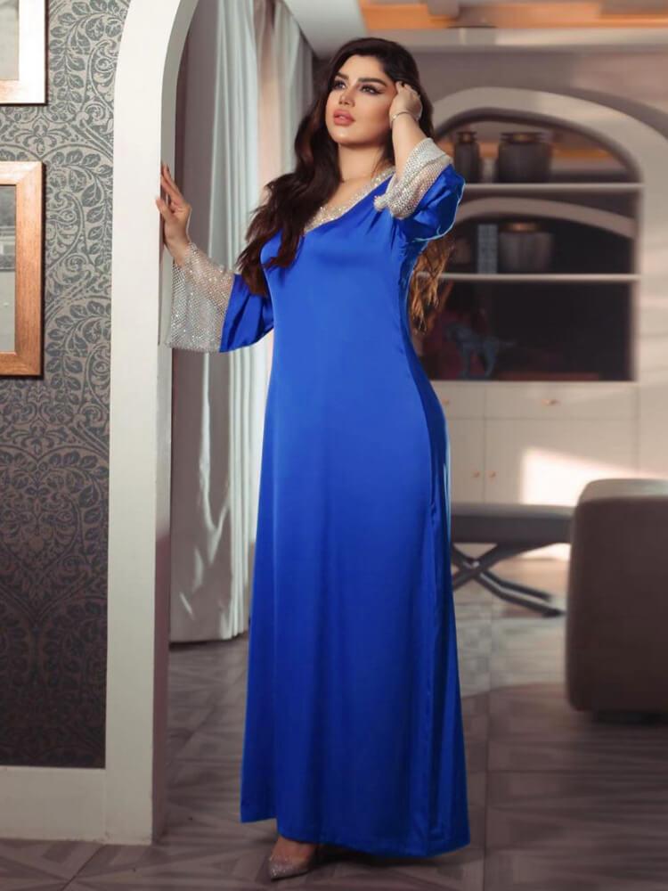 Diamond Satin Beaded Dress