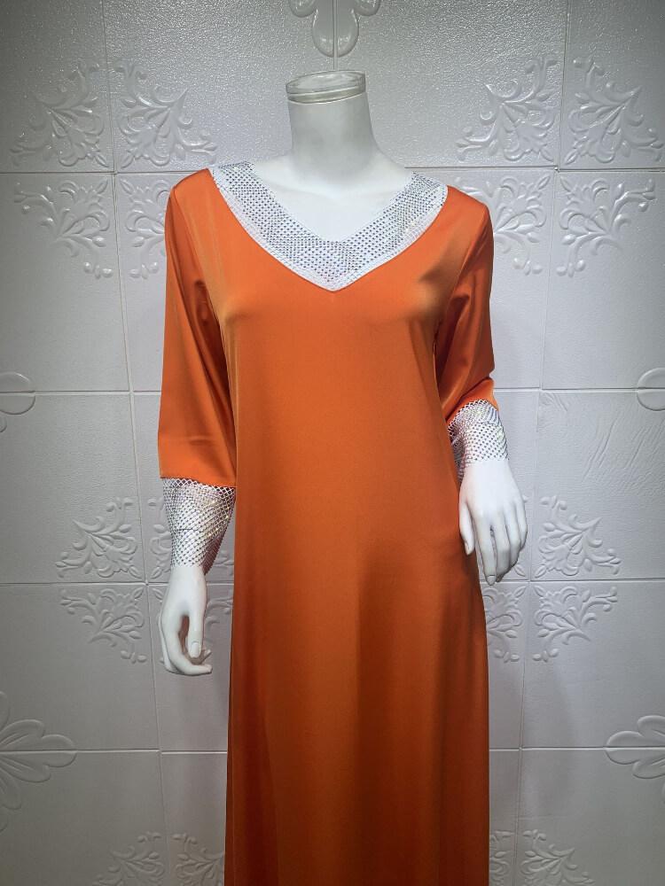 Diamond Satin Beaded Dress