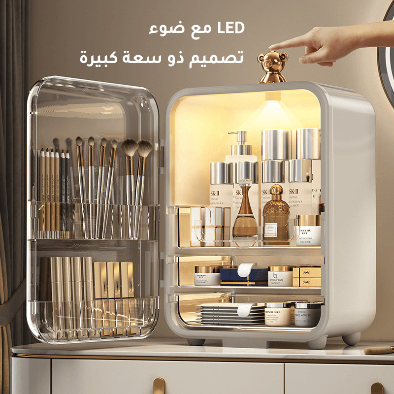 Large capacity light luxury cosmetics storage box