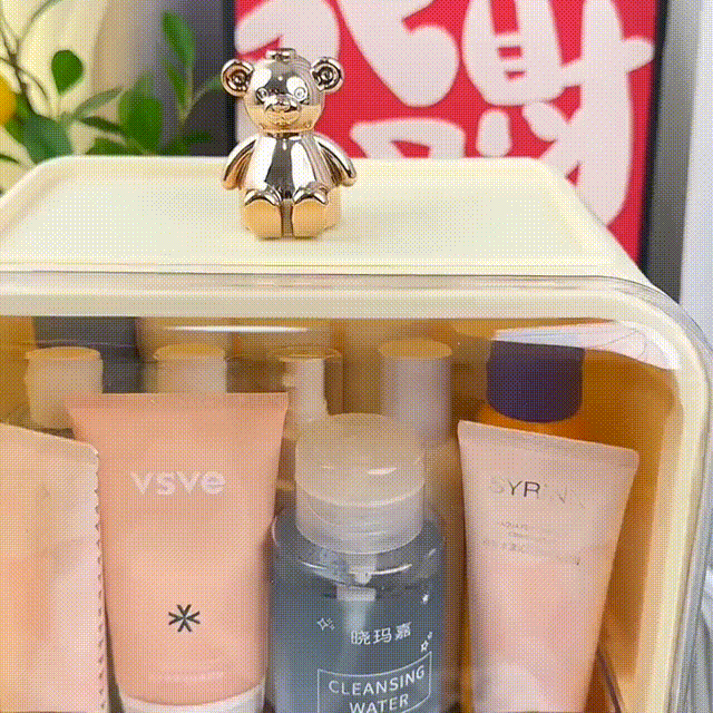 Large capacity light luxury cosmetics storage box