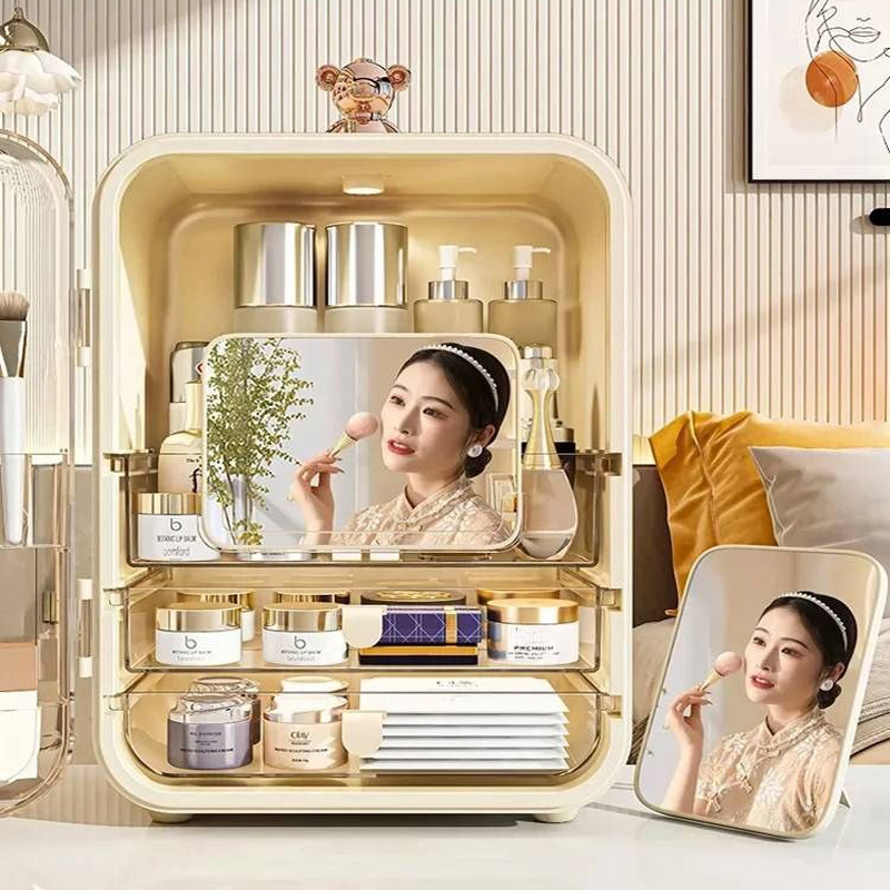 Large capacity light luxury cosmetics storage box