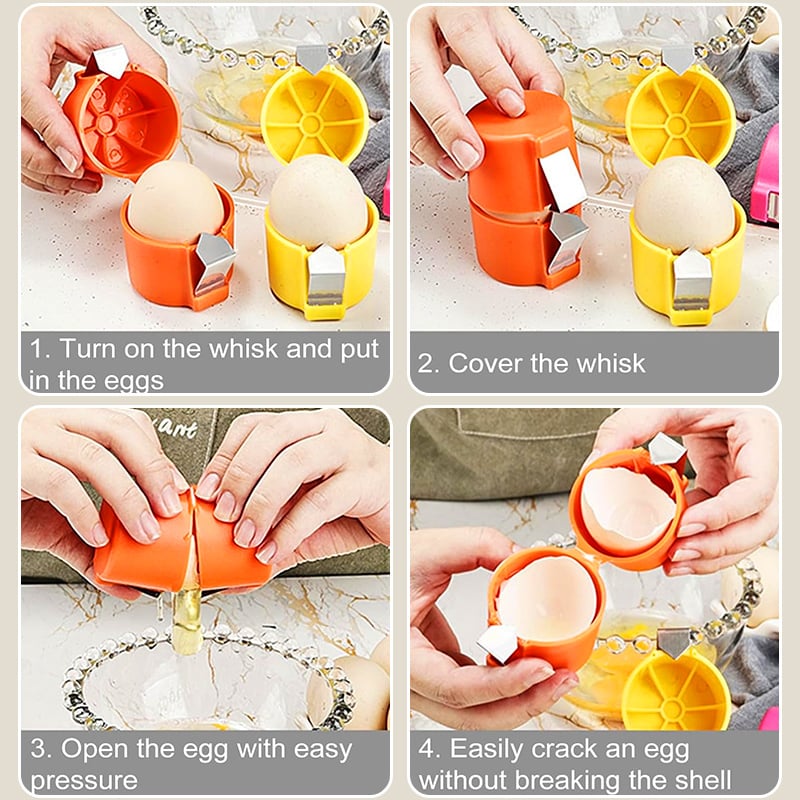 🔥Efficient Egg Cracking Tool, Handy Egg Separator