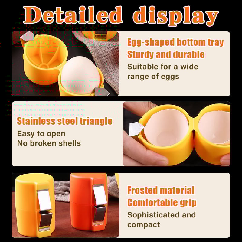 🔥Efficient Egg Cracking Tool, Handy Egg Separator