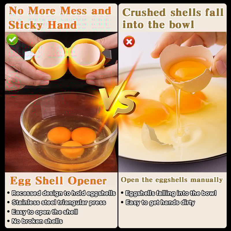 🔥Efficient Egg Cracking Tool, Handy Egg Separator