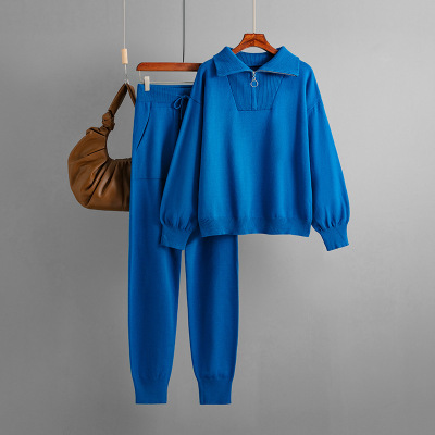 POLO Neck Sweater Two-piece Set