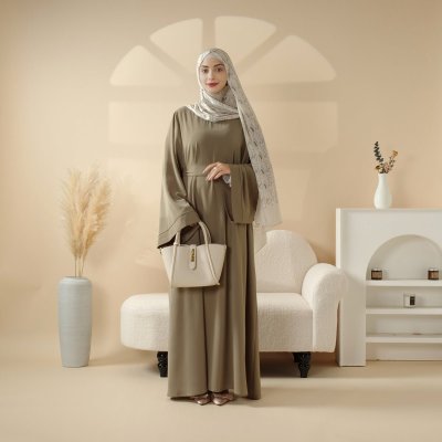 Essential Premium Versatile Pockets 2 - Piece Set Loose Closed Abaya
