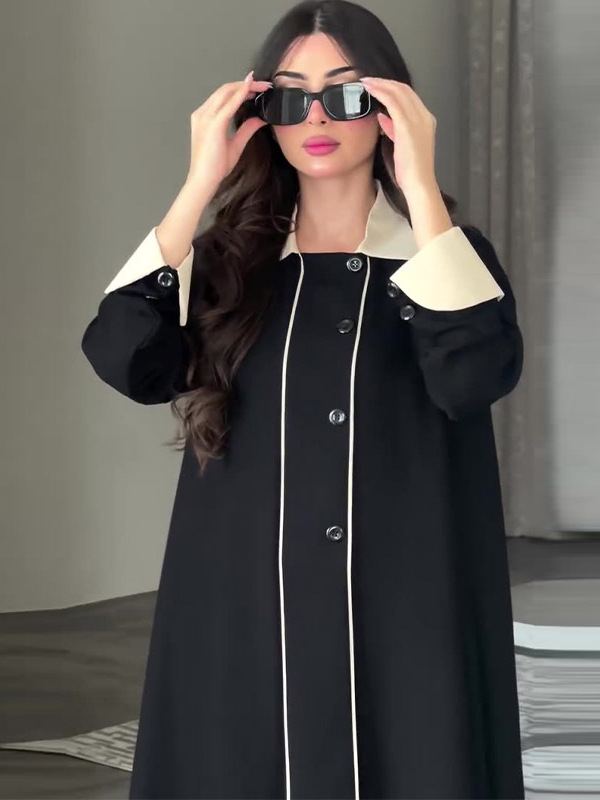 2025 new autumn and winter ladies British style retro jacket mid -length model