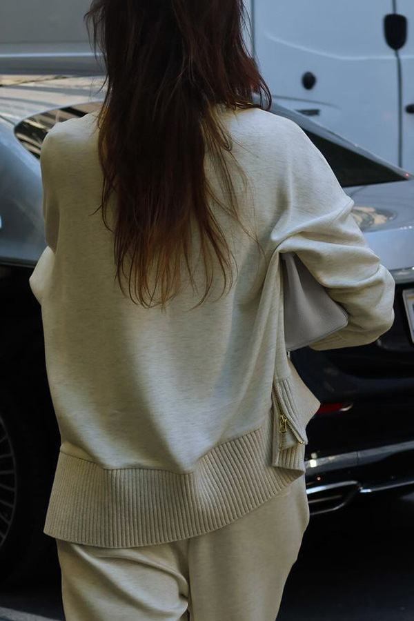 2025 European and American spring and autumn new long -sleeved sweater set