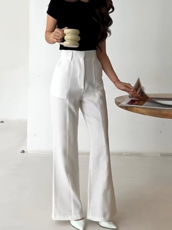 2025 sexy versatile leisure flared pants straight legs