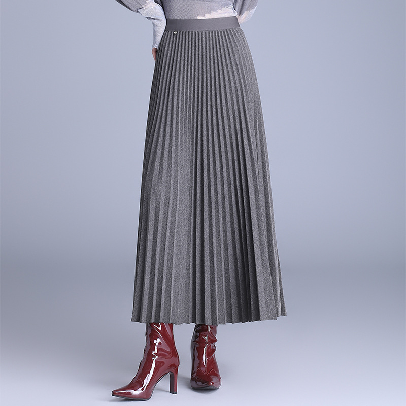 2025 autumn and winter new Korean pleated skirt
