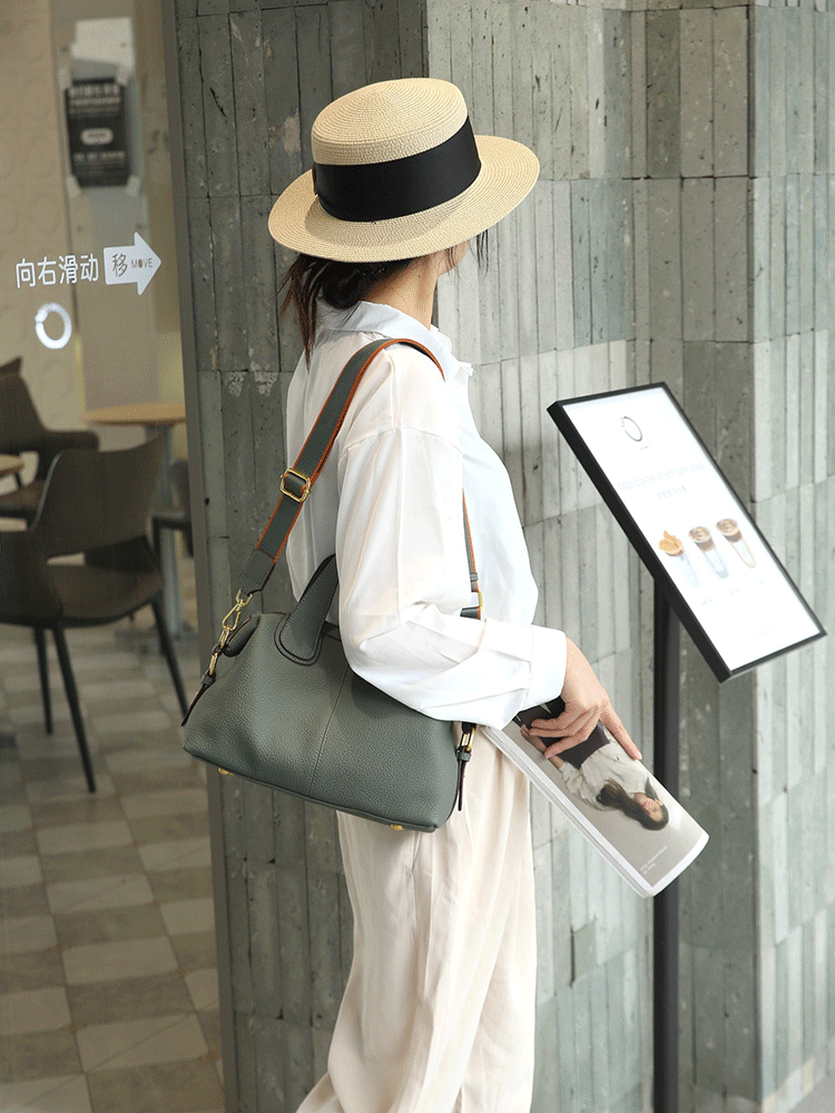 First-layer cowhide hand-carrying & crossbody bag