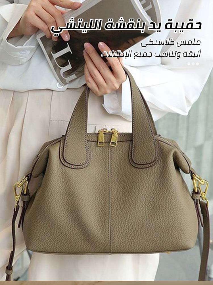 First-layer cowhide hand-carrying & crossbody bag