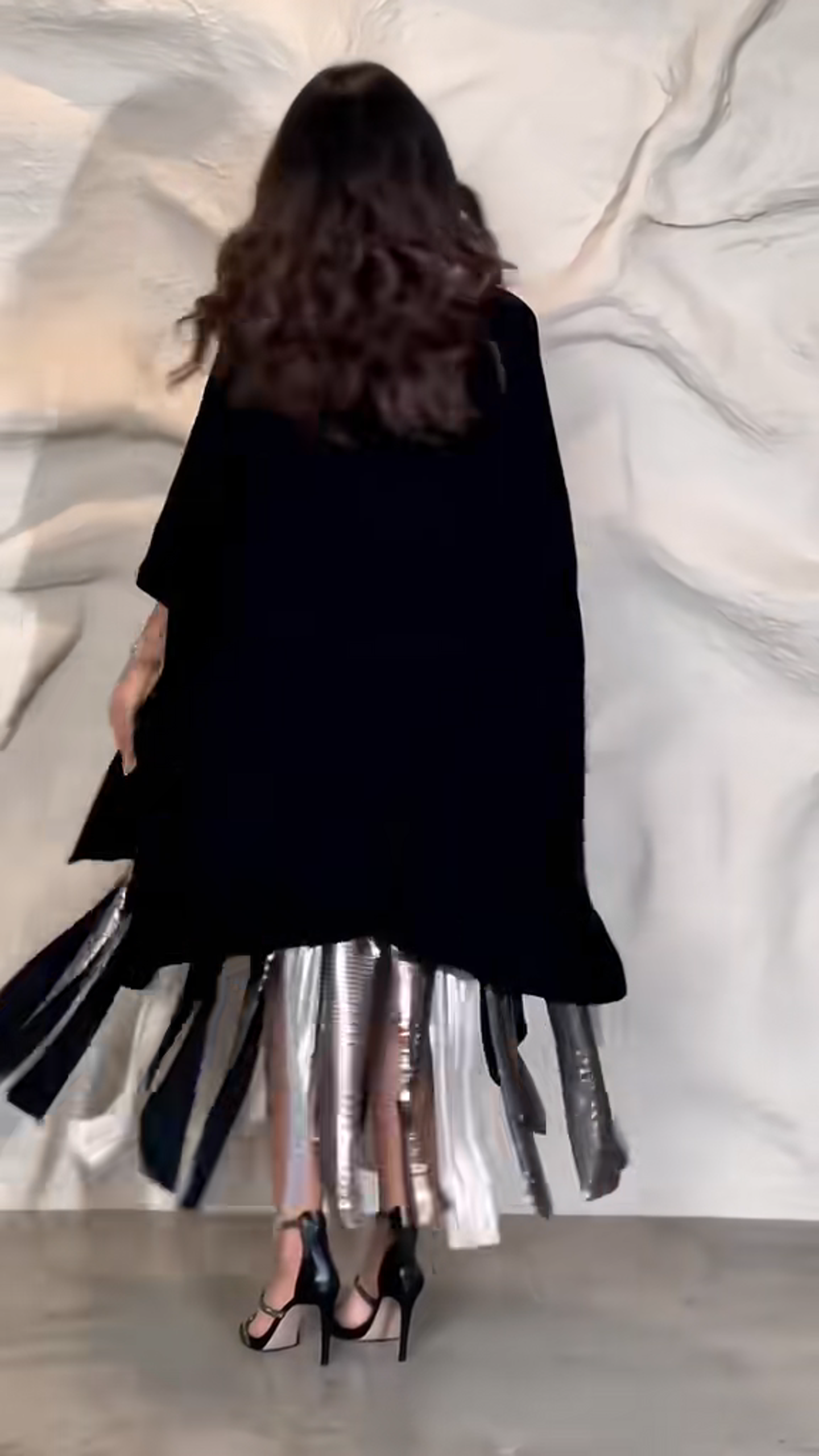 Irregularly spliced sequin dress