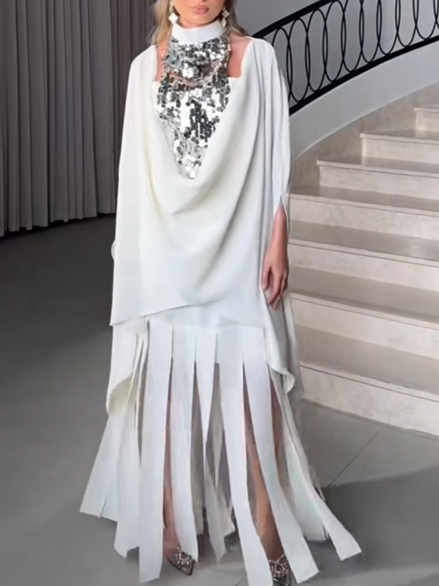 Elegant temperament sequin temperament dress