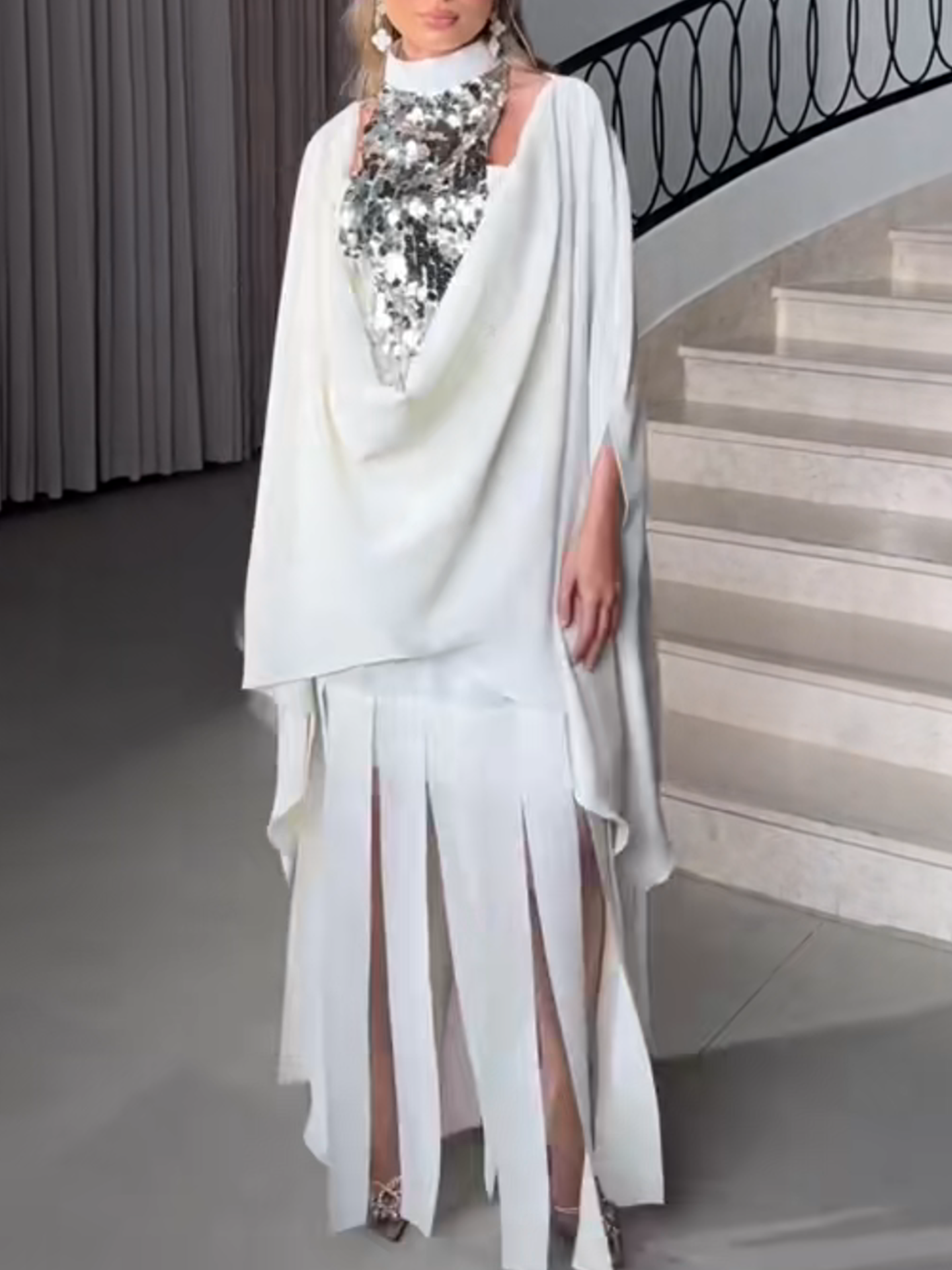 Elegant temperament sequin temperament dress