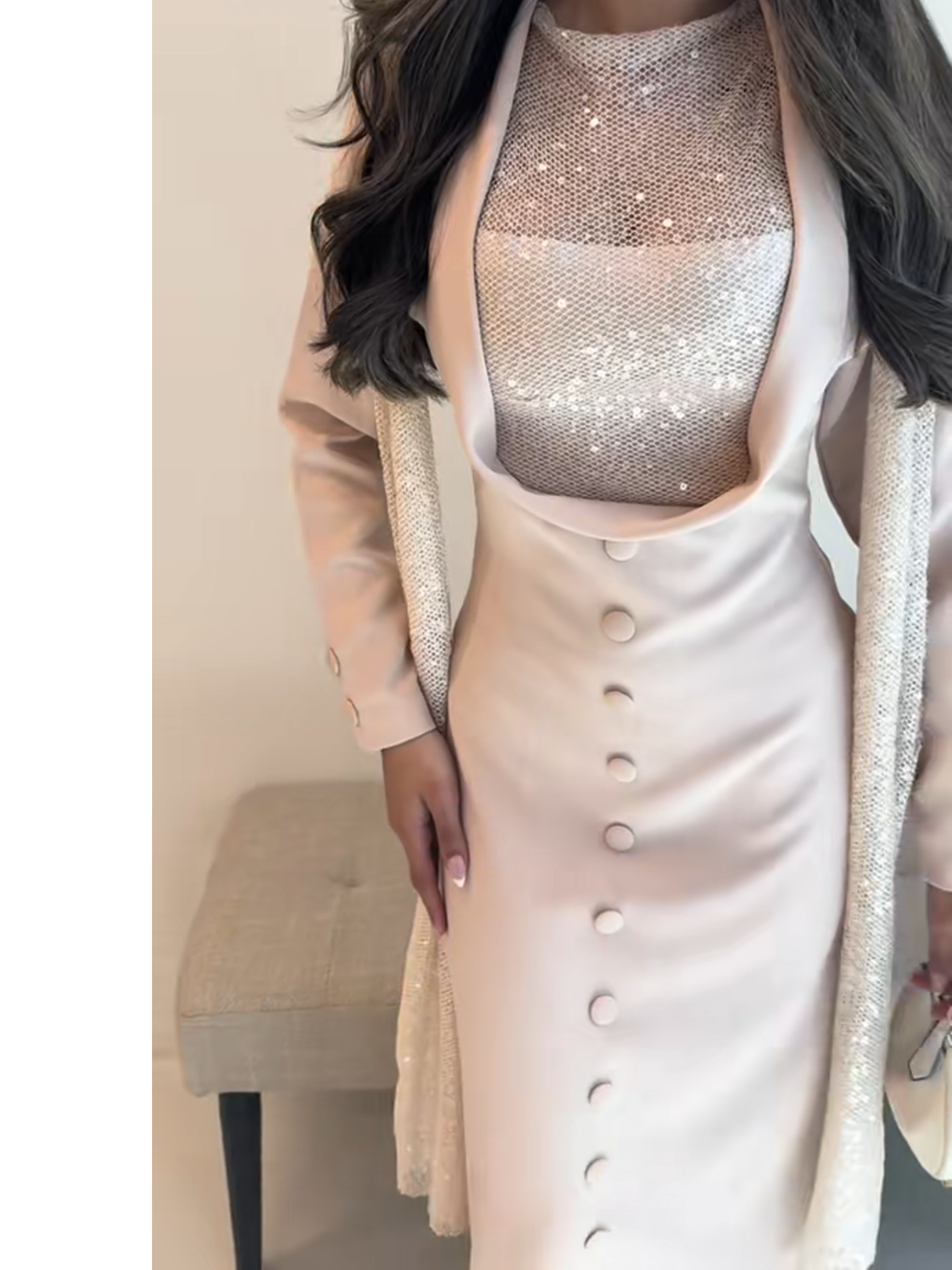 Fashion mesh sequin dress