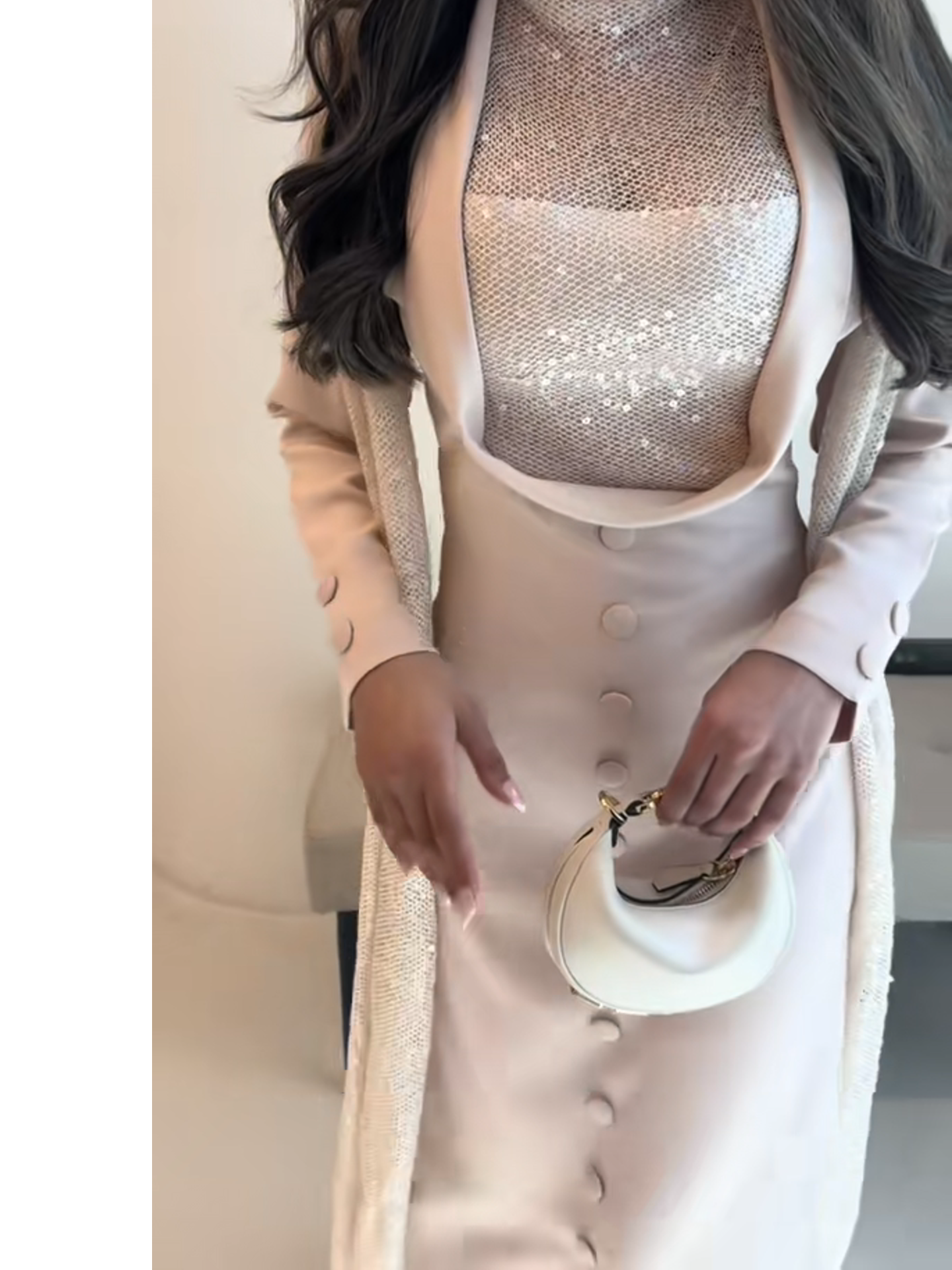 Fashion mesh sequin dress