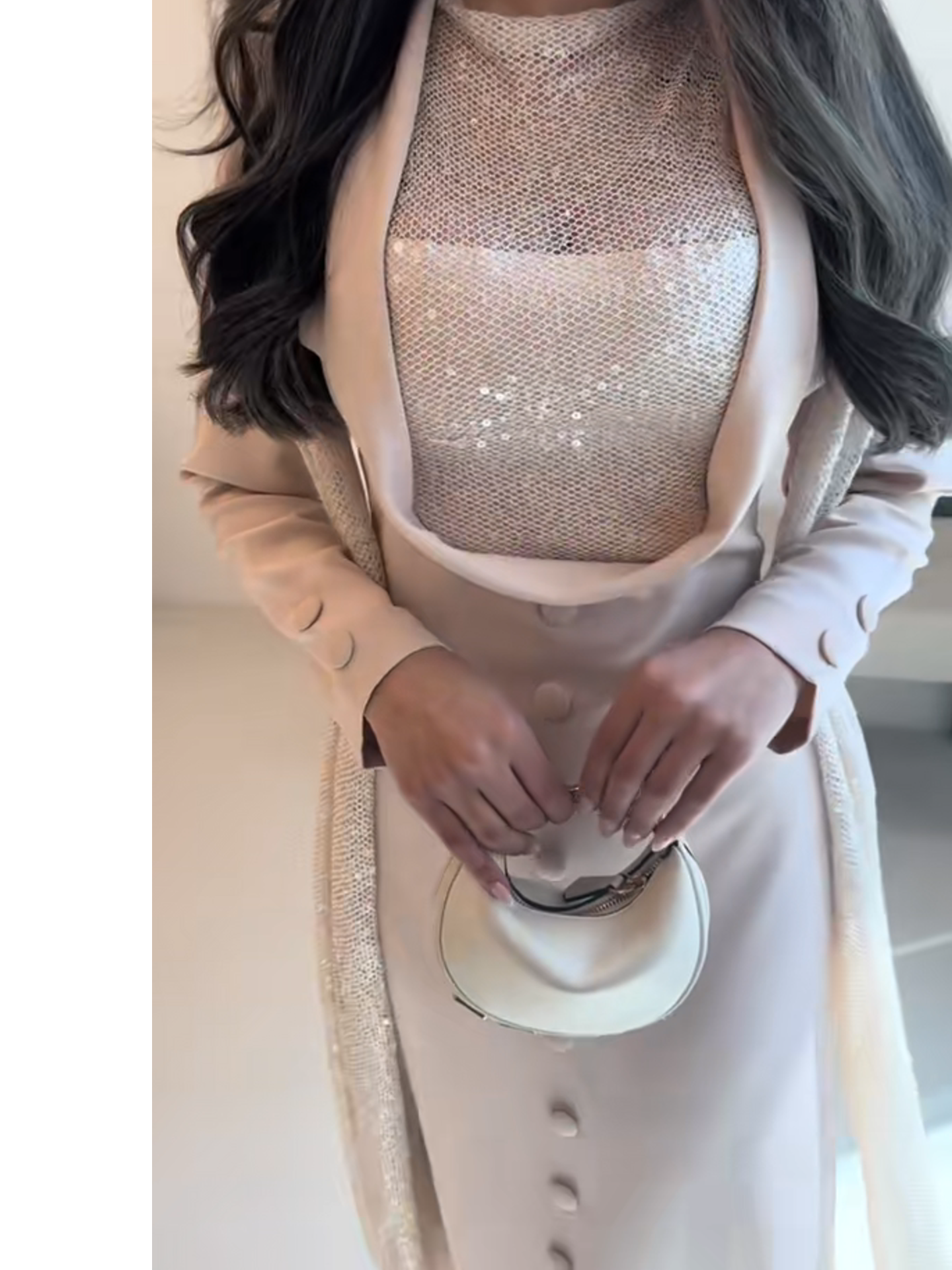 Fashion mesh sequin dress