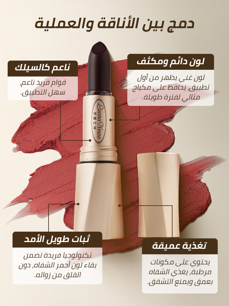 Silky easy-to-apply and non-fading lipstick