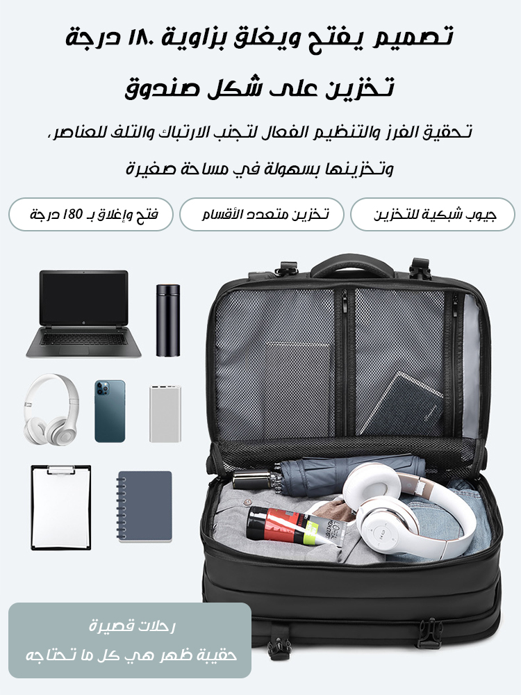 Men's Large Capacity Backpack - Business Trip/Short Distance Travel