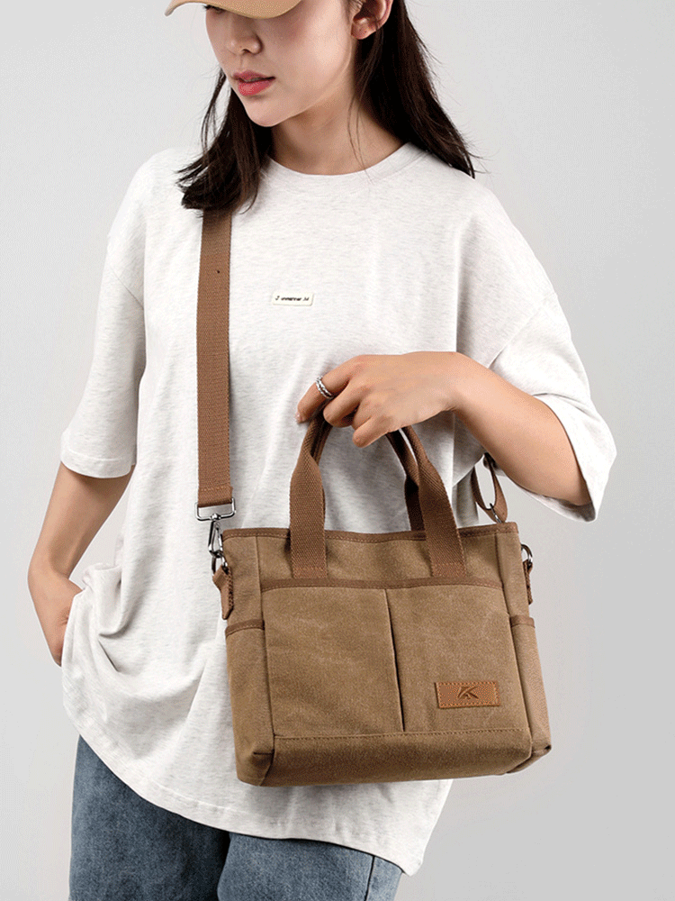 Multi pocket large capacity practical canvas bag