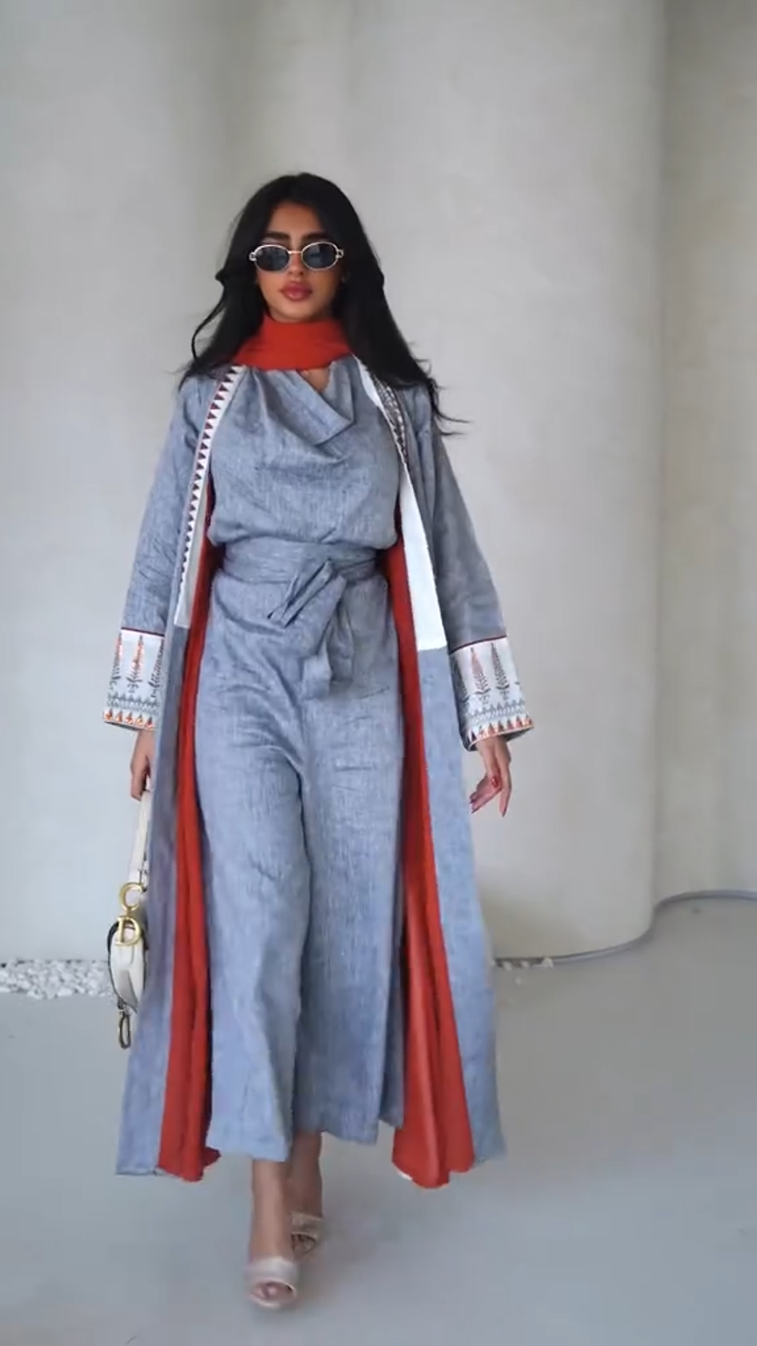 Fashion new splicing loose long jacket