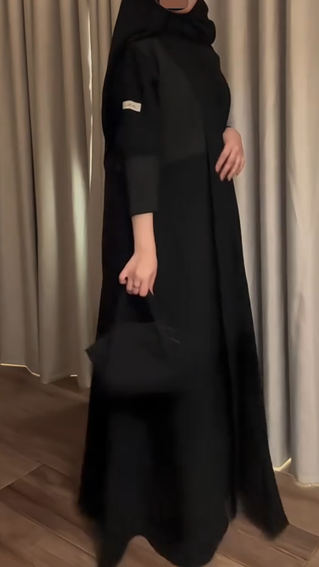 Asymmetrical Colour-Blocked Fashionable Elegant Robe