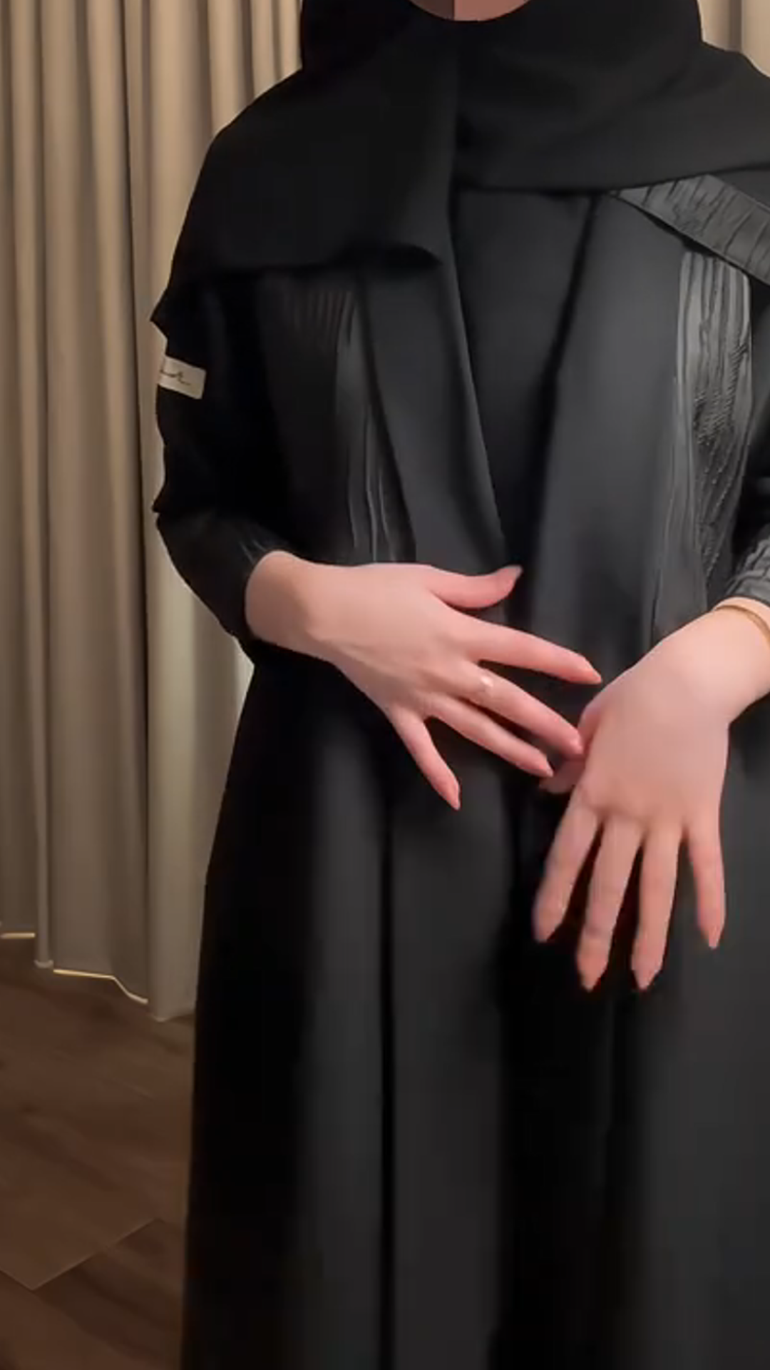 Asymmetrical Colour-Blocked Fashionable Elegant Robe