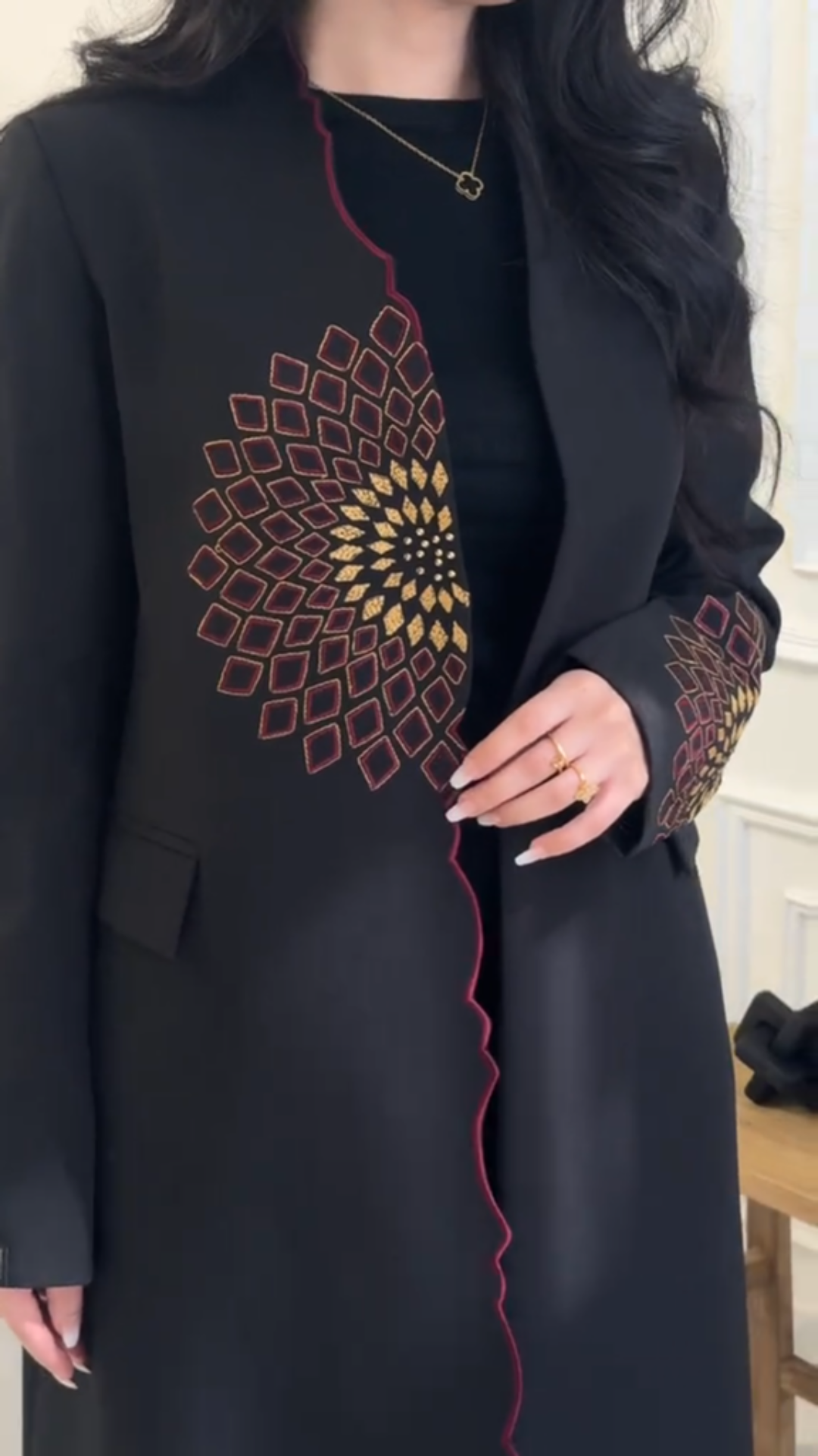 Sunflower Heavy Embroidery Robe