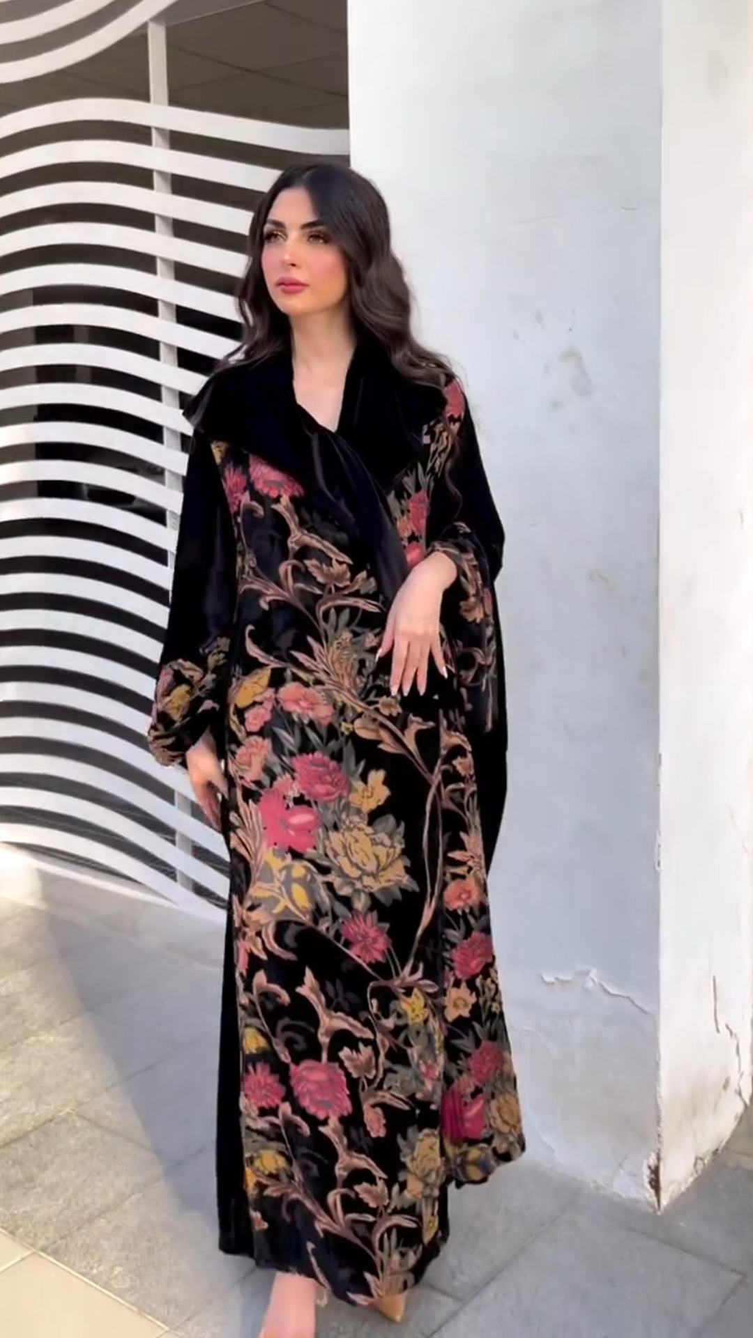 Black Velvet Premium Printed Robe