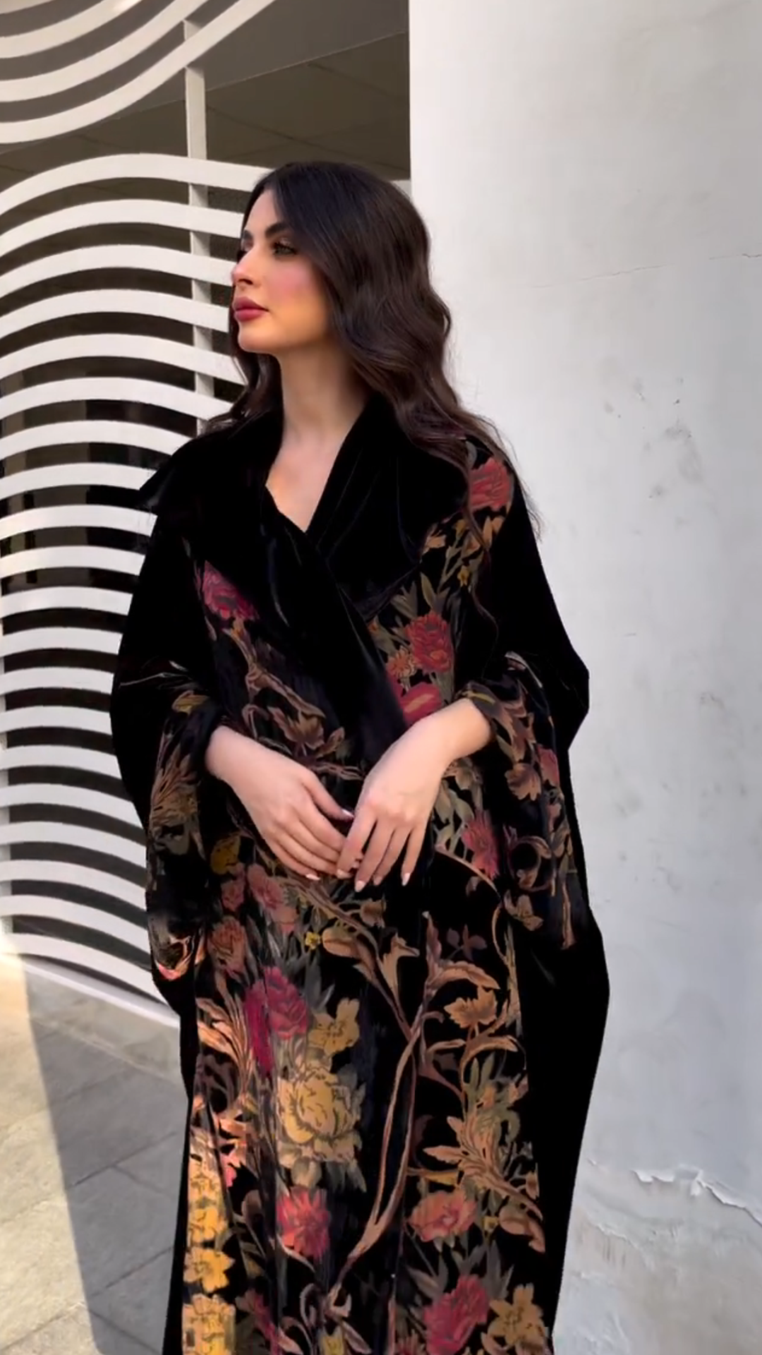 Black Velvet Premium Printed Robe