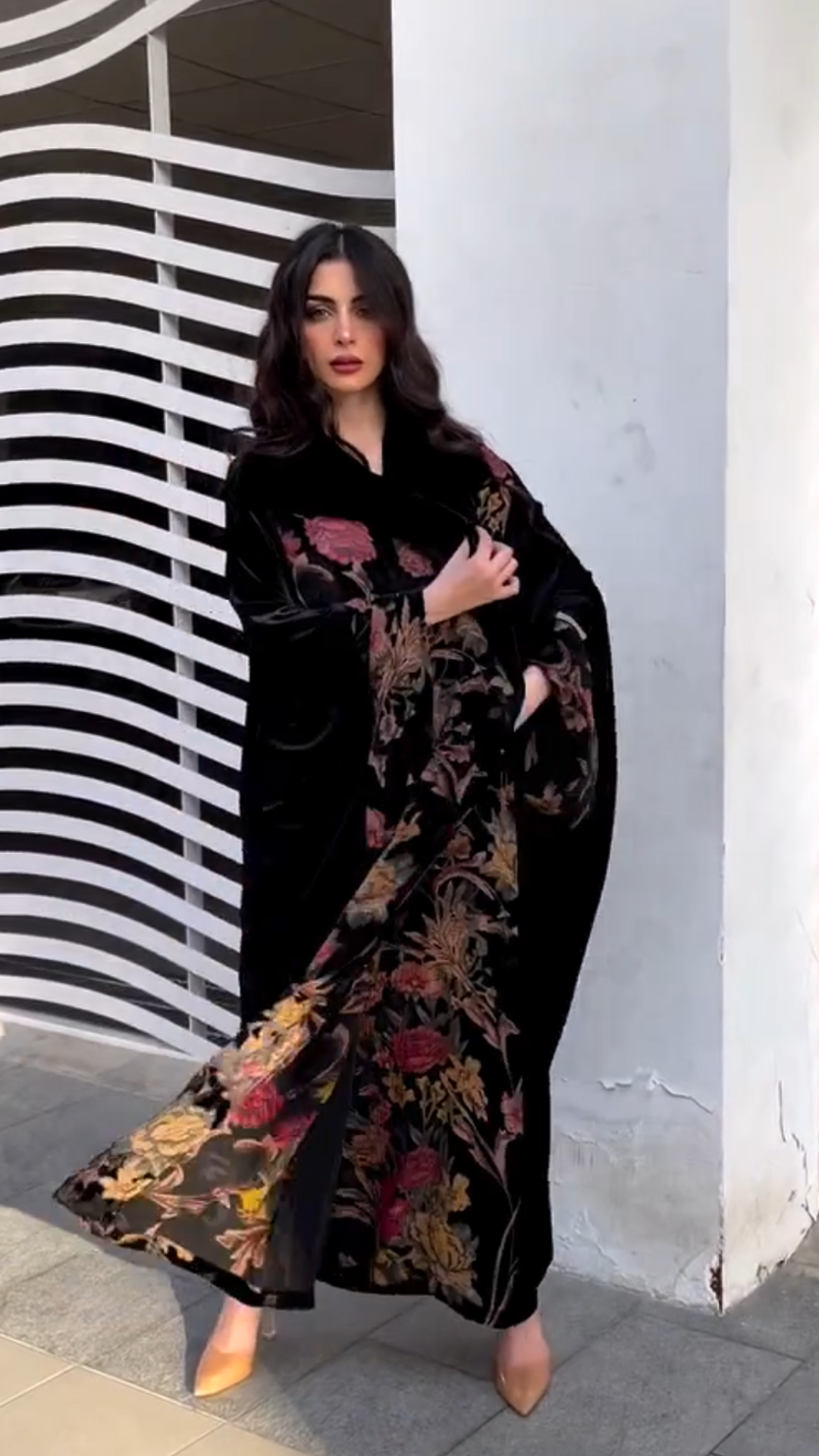 Black Velvet Premium Printed Robe