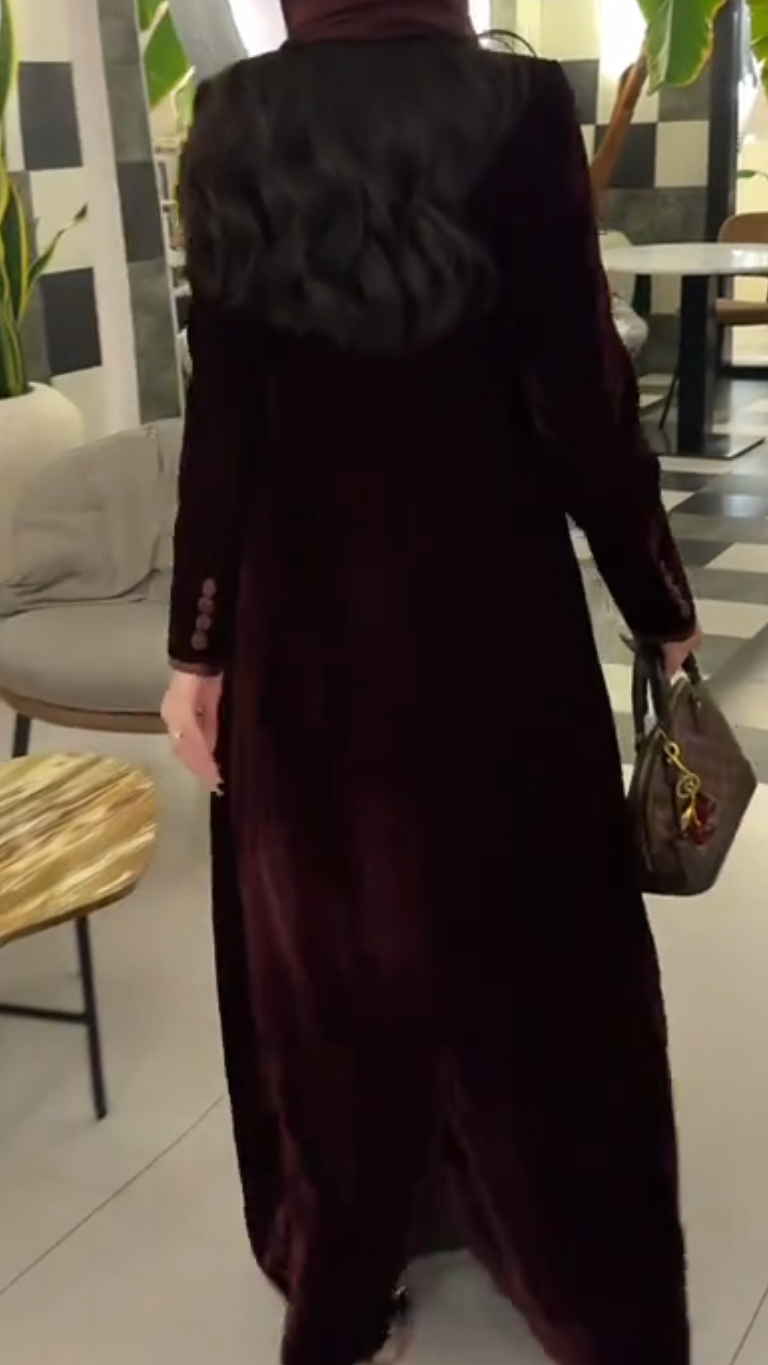 Red velvet belted chic robe